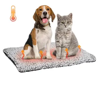 Самонагревающаяся кровать для домашних животных Грелка для кошачьей кровати постоянной температуры Водонепроницаемый Моющийся коврик для котенка щенка Отражает тепло тела питомца