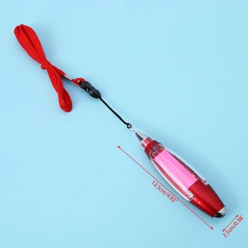 Светодиодная шариковая ручка для заметок Канцелярские Принадлежности Для заметок Ручки с подвесной веревкой Подарок