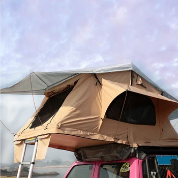 Семейный лагерь для пеших прогулок на открытом воздухе, съемный дождевик, глампинговая палатка на крыше, Удлиненная жесткая оболочка, крыша грузовика.