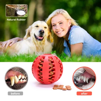 Силиконовый игрушечный мячик для домашних животных, Интерактивная игрушка против укуса, Жевательная игрушка, Принадлежности для чистки зубов щенка, доступные в нескольких цветах