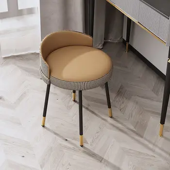 Скандинавский туалетный столик Современная мебель для дома роскошное кресло для макияжа С мягким сиденьем туалетный столик для спальни стул для отдыха с простой спинкой