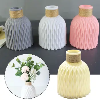 Современная ваза для цветов, настольная ваза, Имитация керамического пластикового цветочного горшка, Цветочная композиция для дома в скандинавском стиле