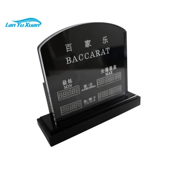 Стандартная 7-Цветная Светодиодная Электронная Вывеска Baccarat Digital Min Max Limit с Гравировкой казино Standard для Азартных игр