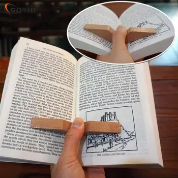 Удобный разделитель страниц, книжный держатель для большого пальца, деревянная закладка, помощник для чтения