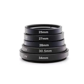 УФ-фильтр для объектива камеры 25 мм 27 мм 28 мм 30,5 мм 34 мм Ультрафиолетовый Универсальный для Sony для Canon для Nikon для Pentax для Sigma