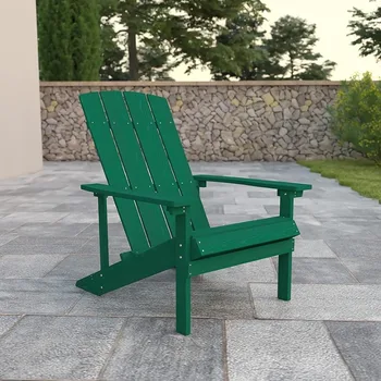 Чарлстаунский стул Adirondack коммерческого класса для помещений и улицы, устойчивая к атмосферным воздействиям палуба из прочной полистирольной смолы и сидения во внутреннем дворике.