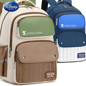 Школьные сумки Disney New Mickey для отдыха для мальчиков и девочек, ортопедический рюкзак для учащихся средних начальных классов, большой емкости Mochilas